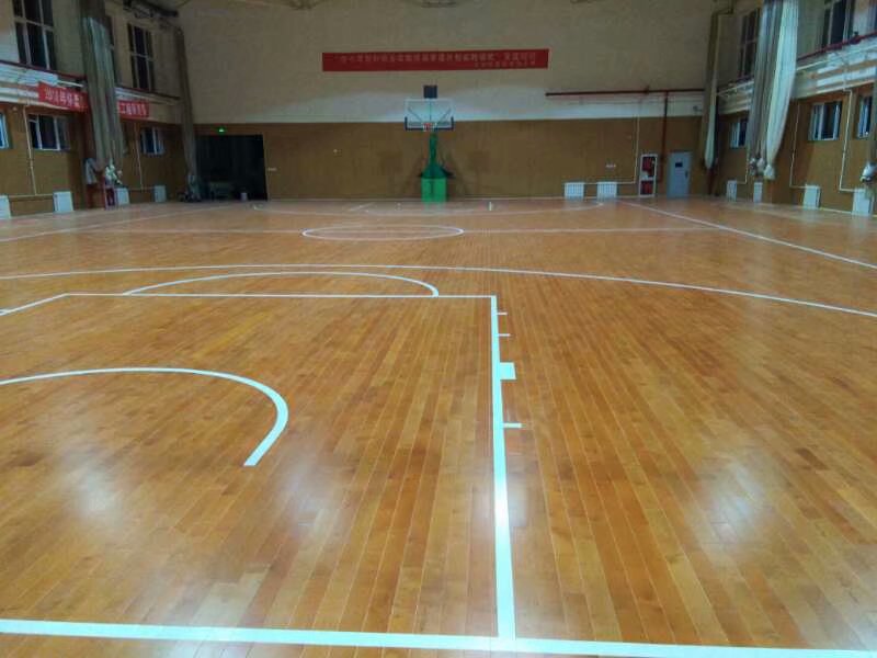 北京怀柔实验小学820平米枫木篮球馆木地板竣工