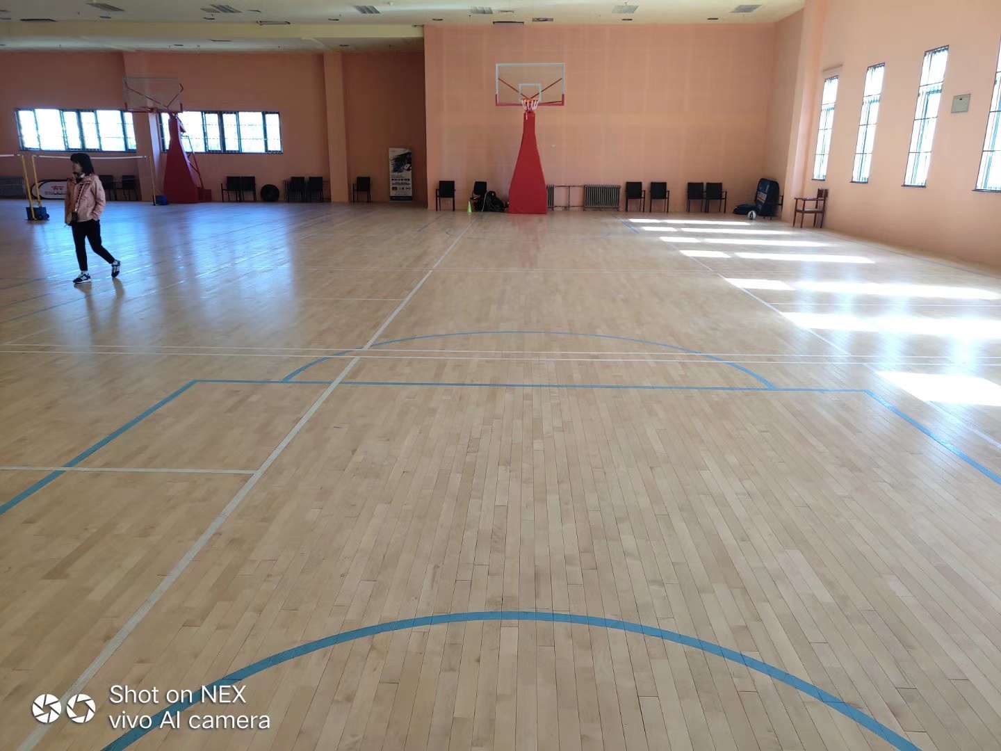 北京东方启明星篮球馆木地板完工-投入使用