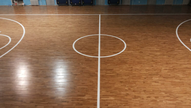 篮球馆运动木地板施工案例之房山长沟中学