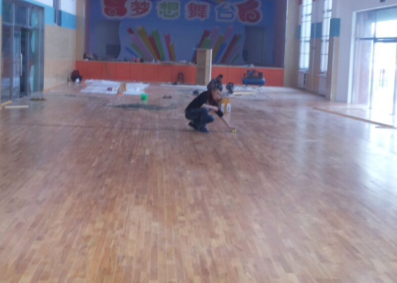 运动木地板铺设案例之香河青少年活动中心