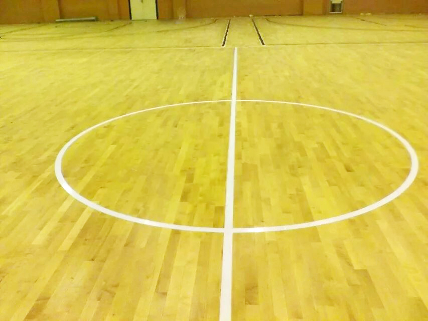 篮球场运动木地板施工安装案例之慈溪市壹号球馆2